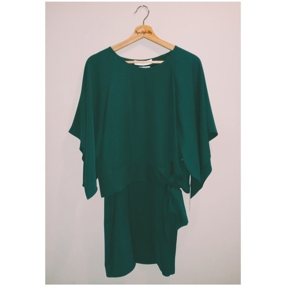 Amanda Uprichard Spruce‎ Green Side Tie Gorgeous Dress - Picture 5 of 8